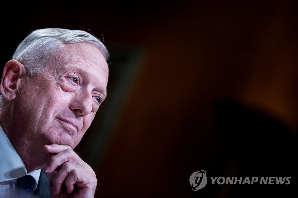 This AFP file photo shows former U.S. Defense Secretary Jim Mattis. (Yonhap)