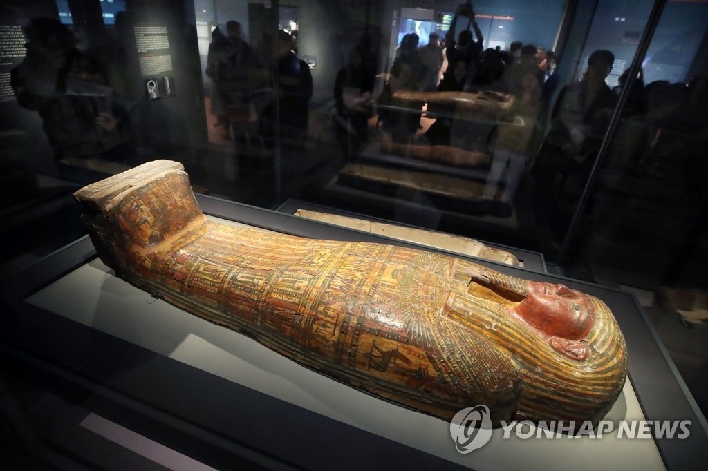 국립중앙박물관에 전시된 이집트 미라