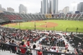 Fans attend a Korea Baseball Organization regular season game between the home team Lotte Giants and the NC Dinos at Sajik Stadium in Busan, 450 kilometers southeast of Seoul, on July 28, 2020. (Yonhap)