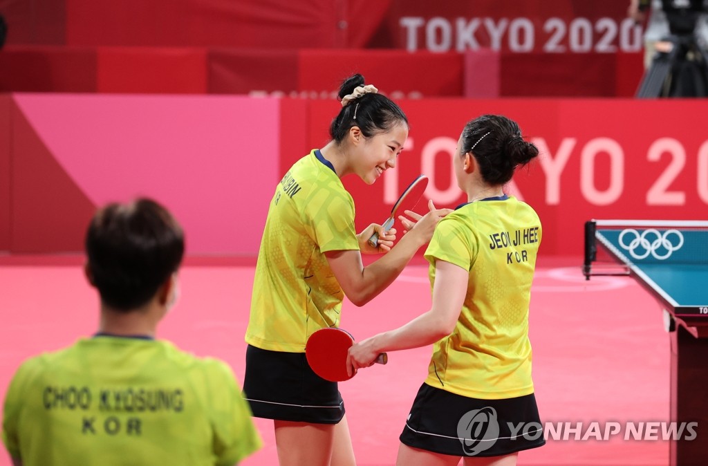S. Korean table tennis team Yonhap News Agency