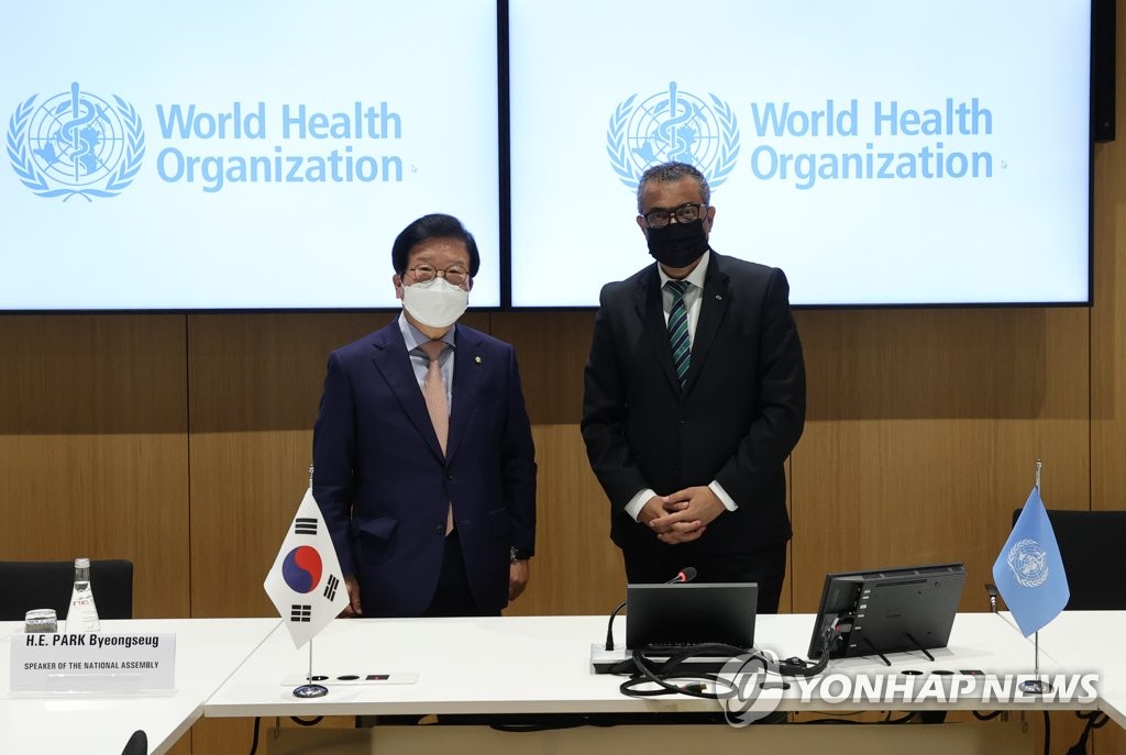 Le président de l'Assemblée rencontre le chef de l'OMS pour discuter des vaccins et de l'aide à la Corée du Nord