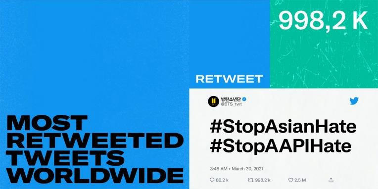 BTS Stop Asian Hate tweet was most retweeted in 2021