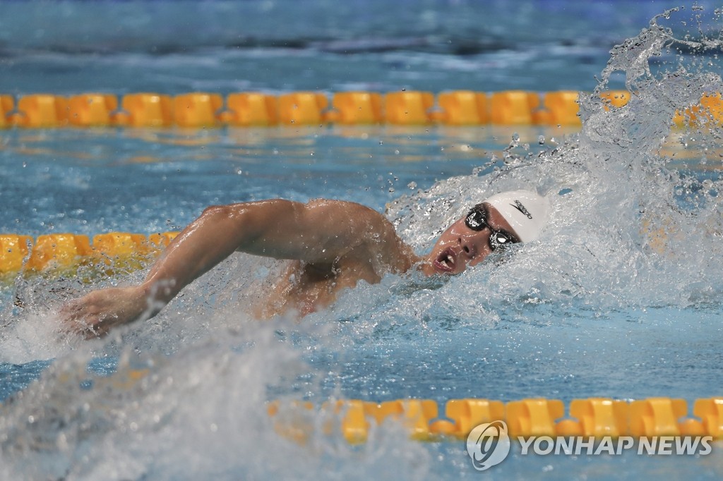 수영 쇼트코스 세계선수권 자유형 200ｍ 역영하는 황선우