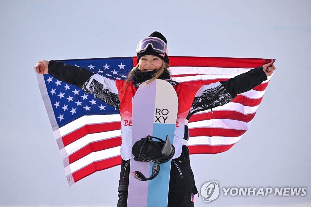 동계올림픽 스노보드 여자 하프파이프 2연패 한 클로이 김