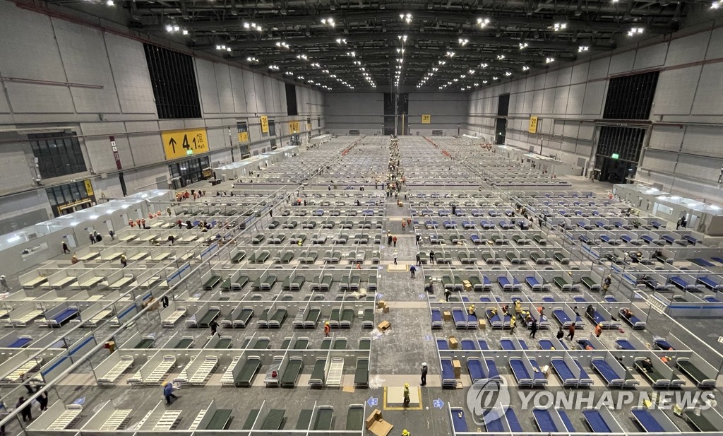 코로나19 감염자 4만명 격리시설 만드는 중국 상하이