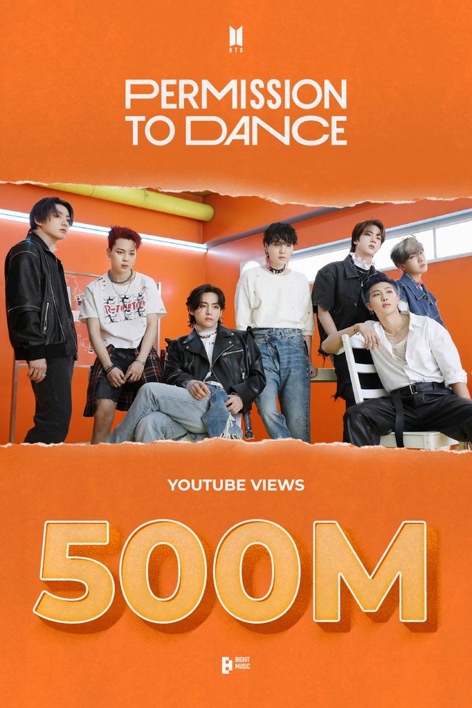 'Permission to Dance' MV tops 500 mln YouTube views