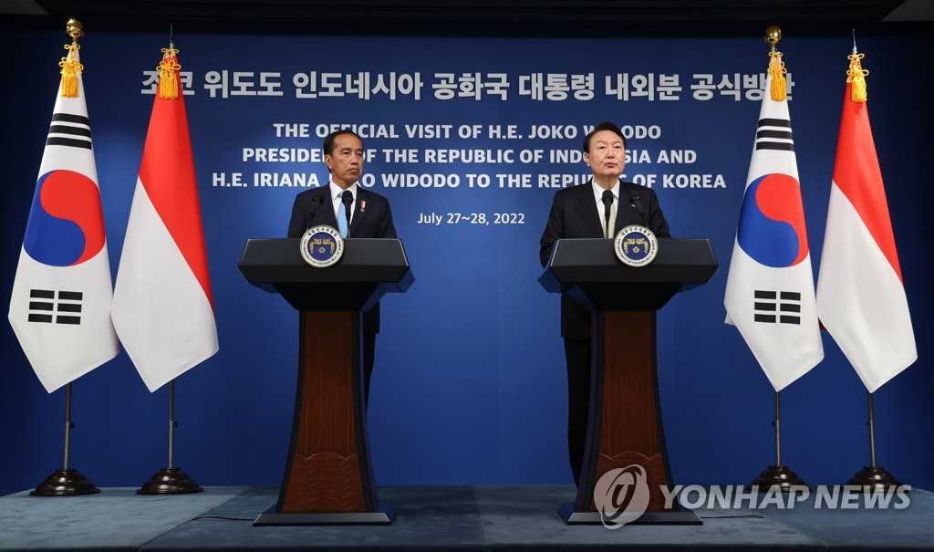 S. Korea-Indonesia Summit | Yonhap News Agency