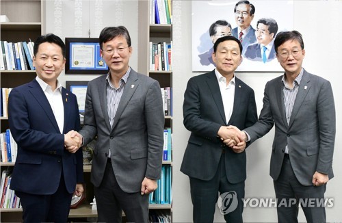 이민근 안산시장, 고영인·김철민 의원 만나 현안 논의