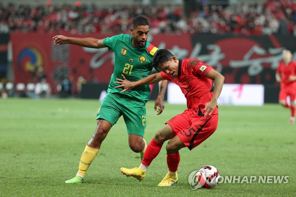 (Lead) 한국의 경험은 카메룬과의 월드컵에서 고무적인 결과를 낳았습니다.