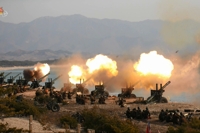N.K. military orders artillery firing into sea to protest allies' live-fire drills near border