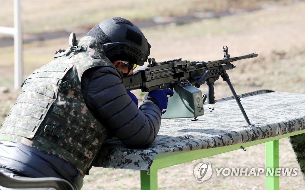 K15 기관총 시험사격 연합뉴스