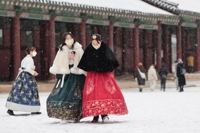 눈 속 고궁 산책