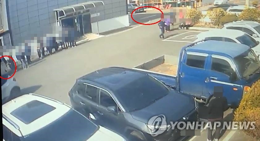 '순창 조합장선거 투표소 트럭 사고' 직전 모습