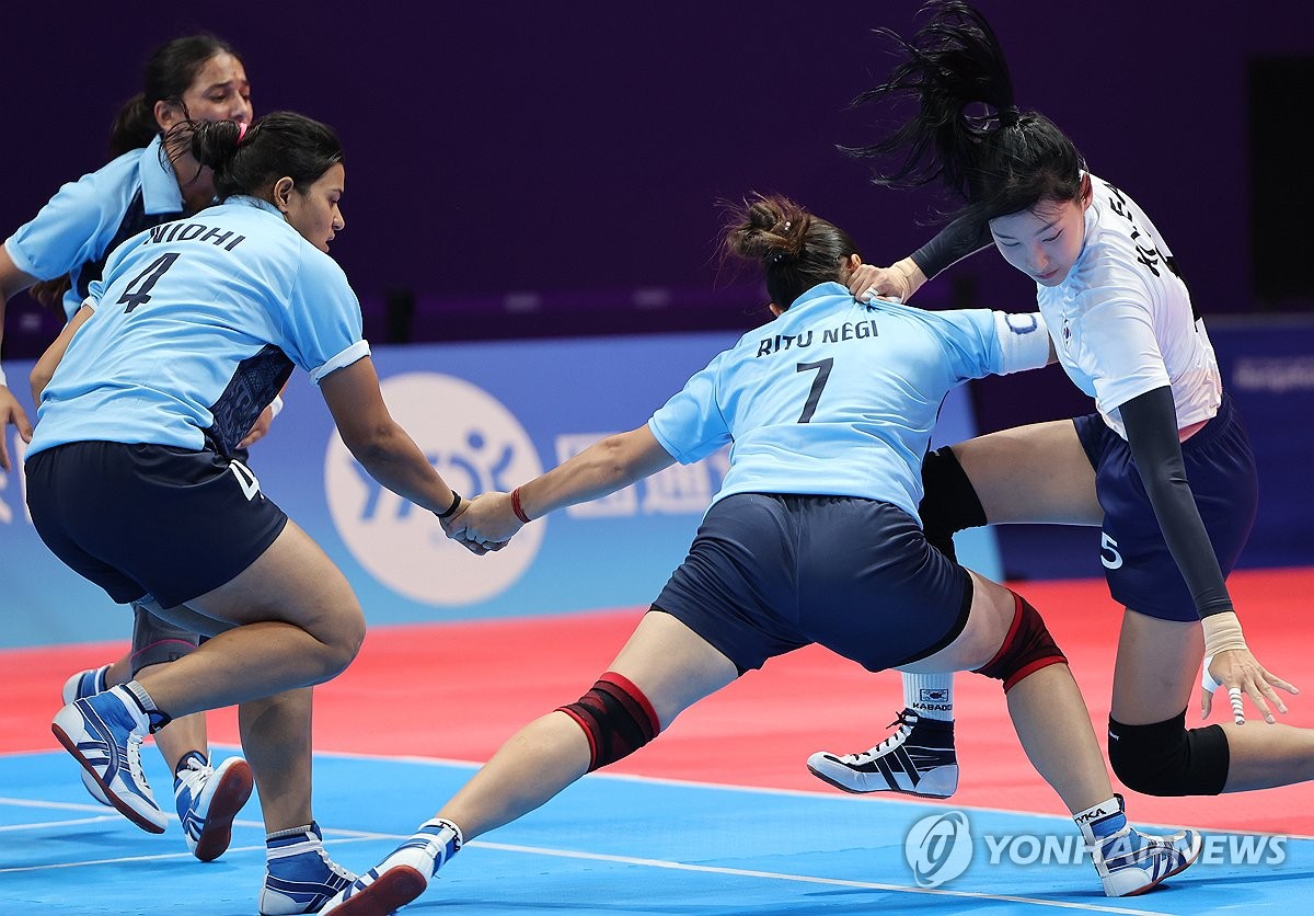 2023년 항저우 아시안게임 카바디 경기 모습. 