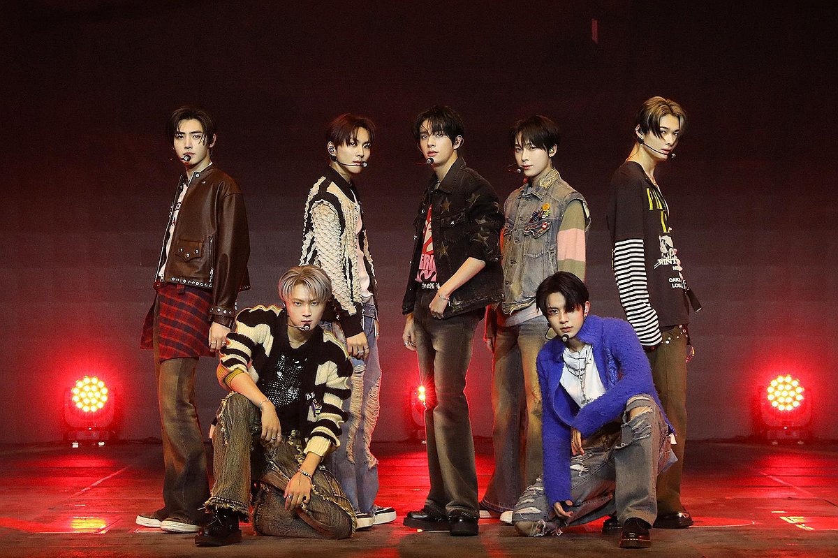 K-pop boy group Enhypen poses for photos during a media showcase for its fifth EP, "Orange Blood," in Seoul on Nov. 16, 2023, in this file photo provided by Belift Lab. (PHOTO NOT FOR SALE) (Yonhap)