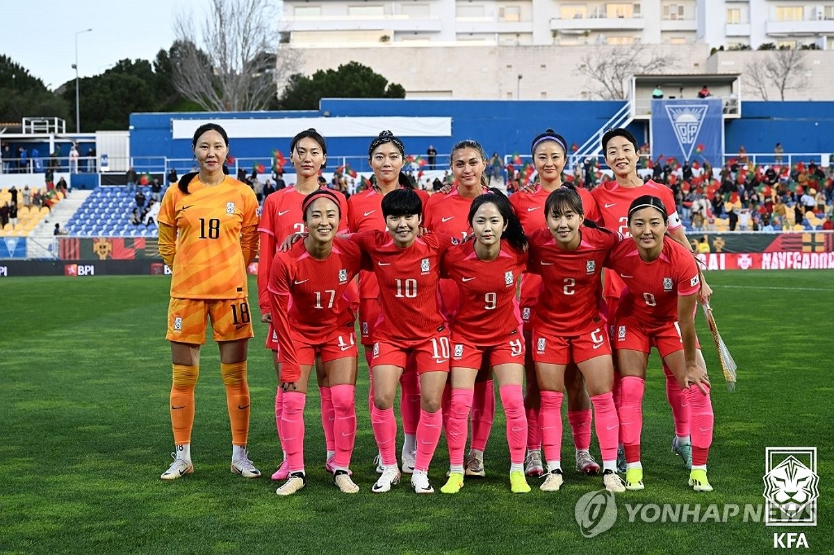 포르투갈과 경기 앞둔 여자축구 대표팀