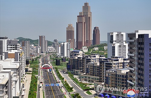 New street in Pyongyang