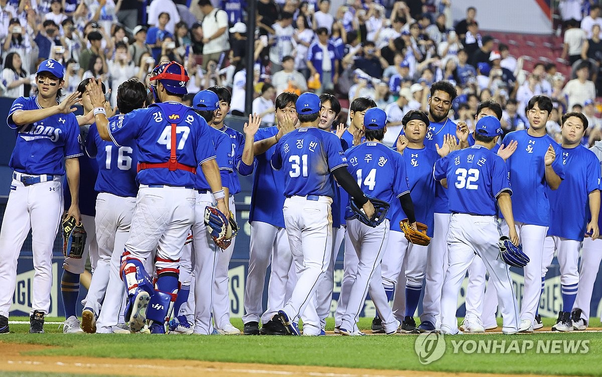 두산에 6-2 역전승 거둔 삼성