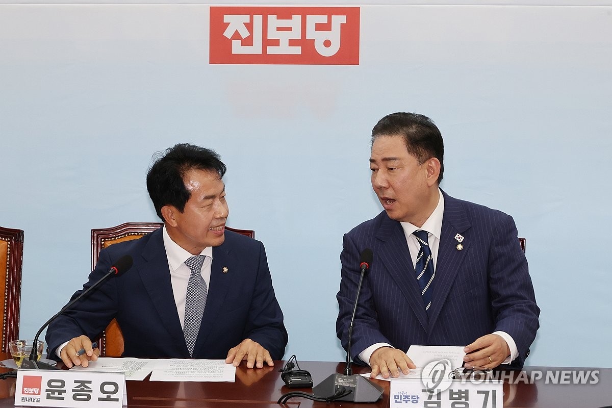김병기, 진보·개혁신당 예방…추경·쟁점 법안 논의