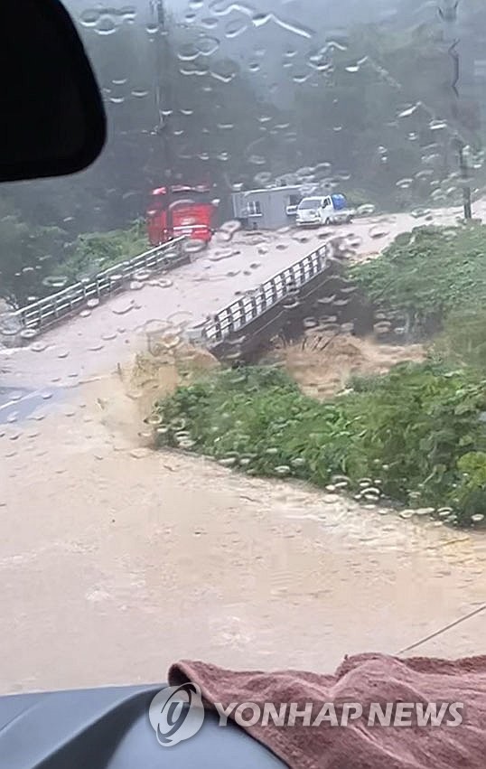 산청 하천 범람