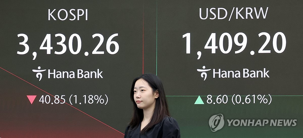 韓国株が反落　ウォンも下落