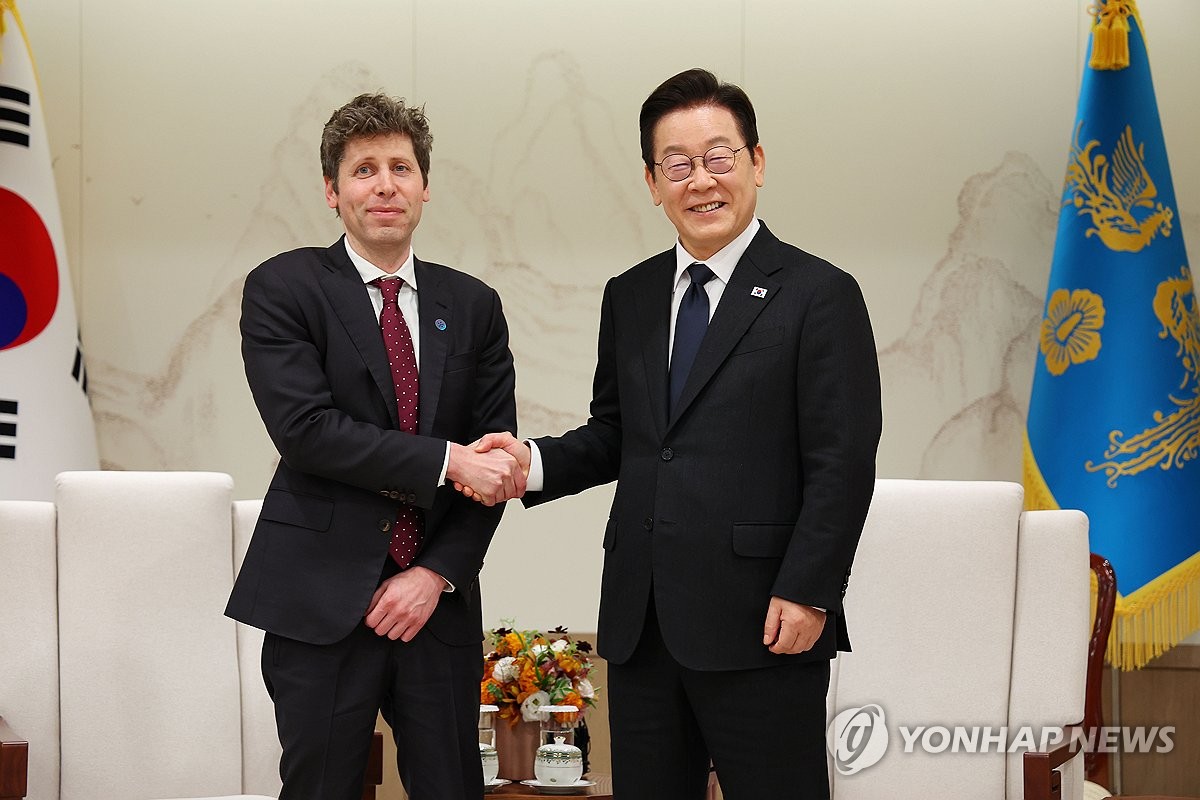 이재명 대통령, 오픈AI 샘 올트먼 대표 접견
